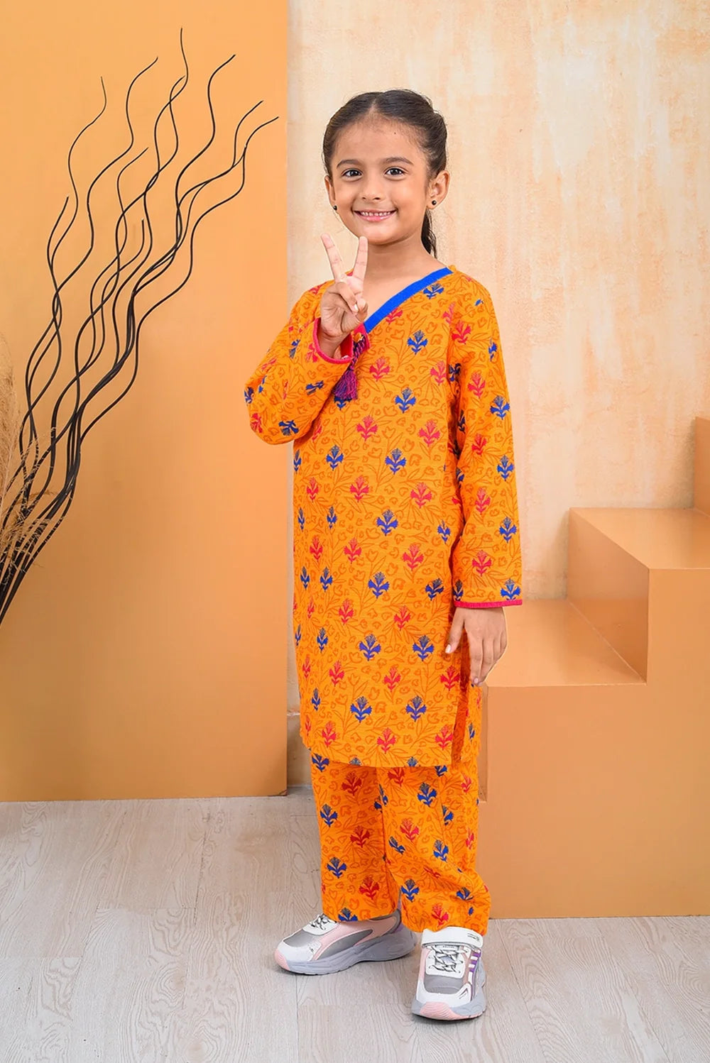 2 PIECE PRINTED KHADDAR SUIT