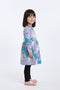 Girl Branded Graphic Frock - L/Purple