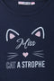 Girls Branded Graphic T-Shirt - Navy