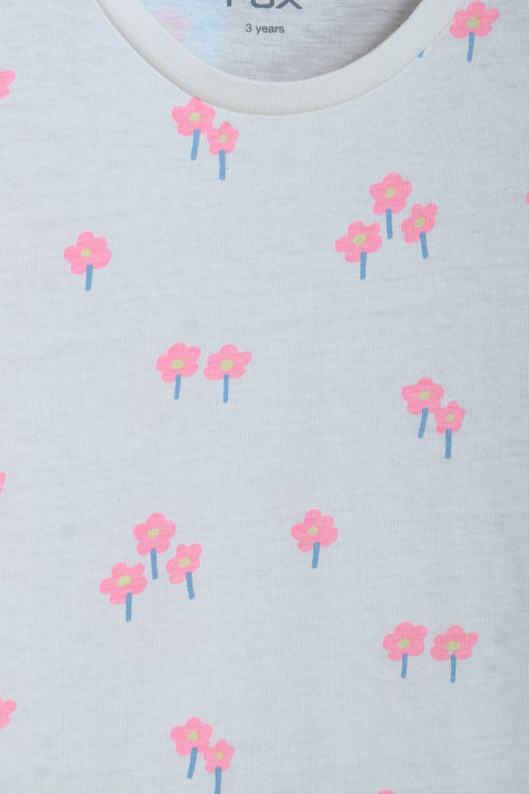 Girls Branded Graphic T-Shirt - White