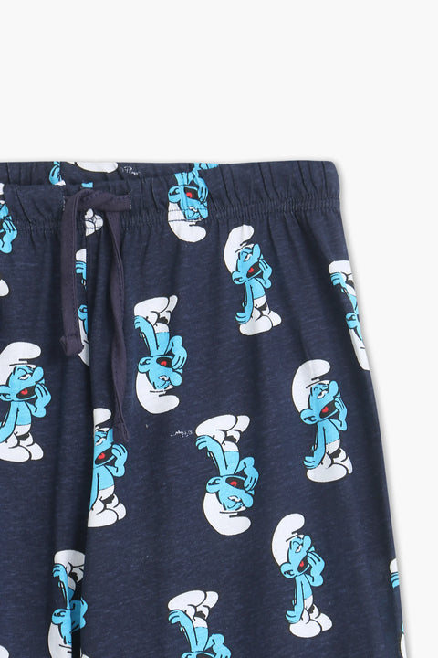 Women Branded Graphic Trouser - Navy