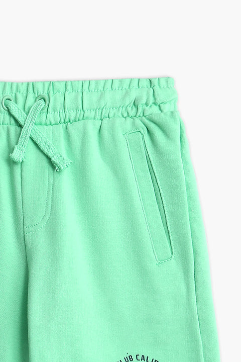Boy Branded Graphic Short - Green