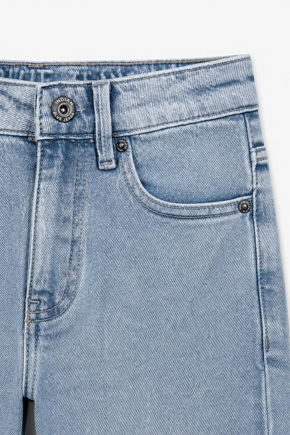 Boy Branded Straight fit Denim Pant - L/Blue