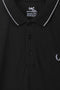 Men Branded Tipping Polo - Black