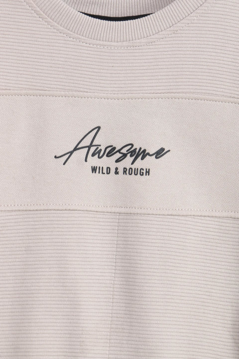 Boys Branded Graphic Sweatshirt - Cream