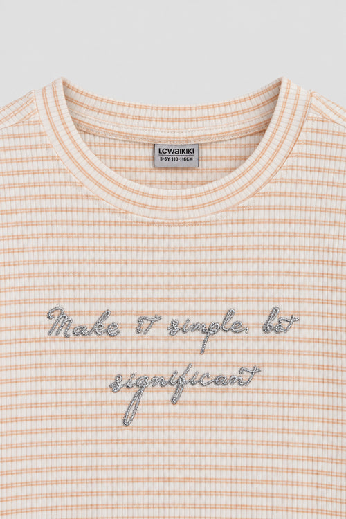 Girls Graphic T-Shirt - Peach