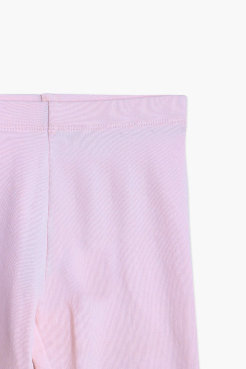 Girls Branded Capri - Baby Pink
