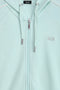 Women Branded Zipper Hoodie - Mint Frost