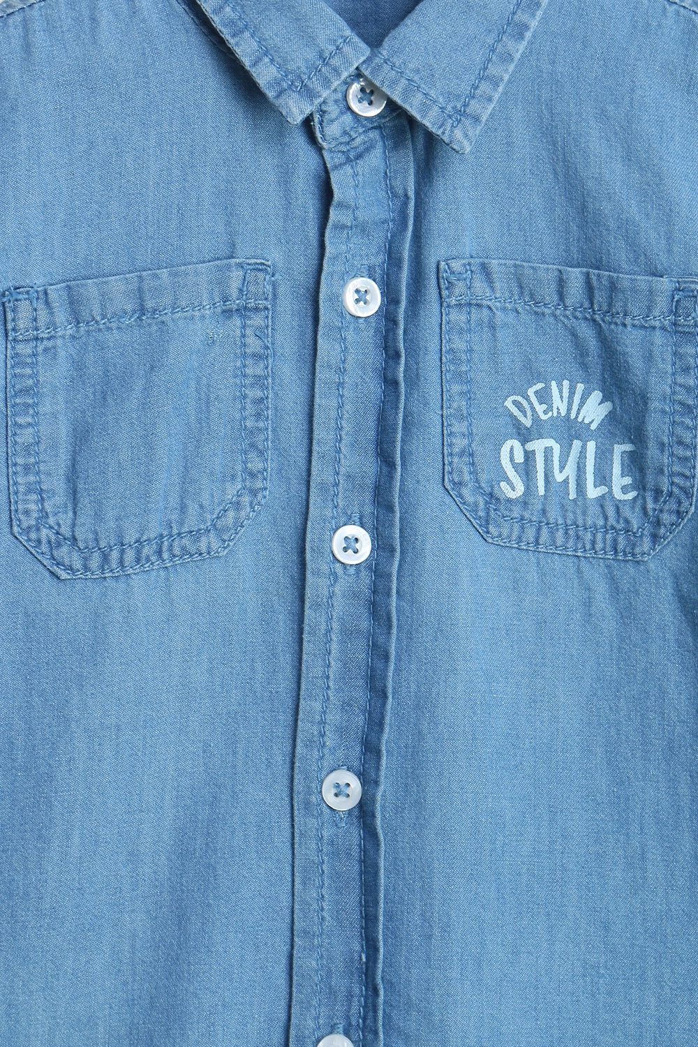 Girls Branded Shirt - L/Blue