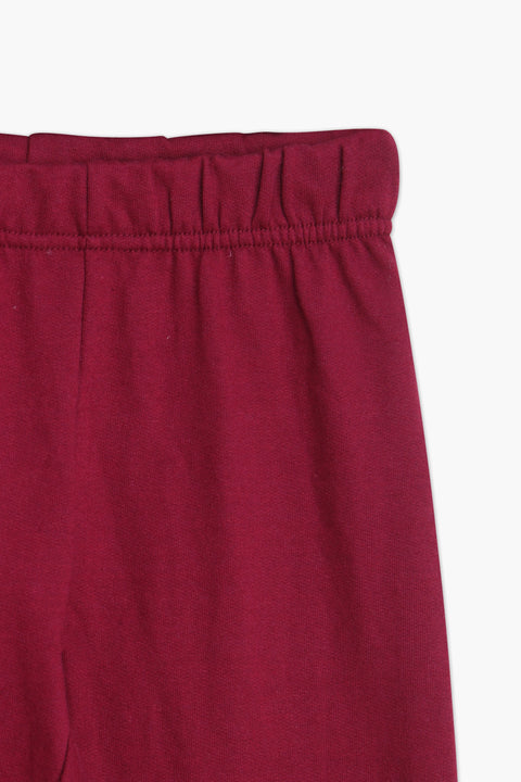 Boys Branded Terry Trouser - Maroon