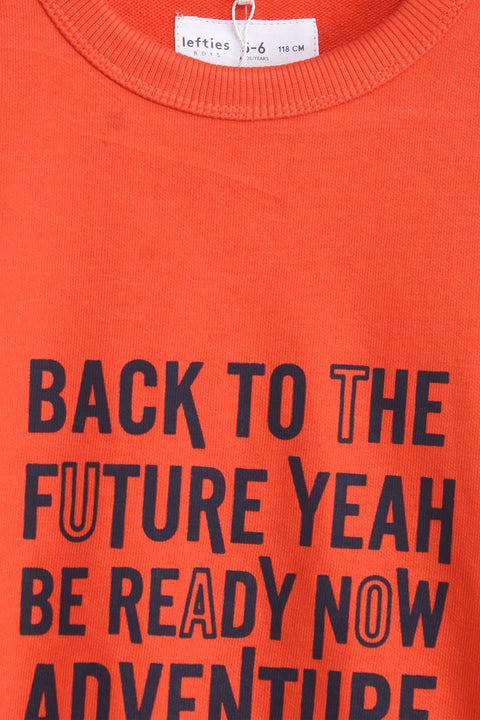 Boys Branded Graphic Sweatshirt - Orange