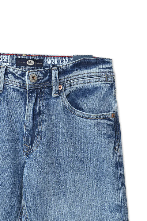 Man Petrol Denim Jeans - Blue