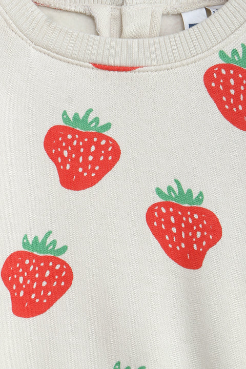 Girls Branded Graphic Sweatshirt - Cream