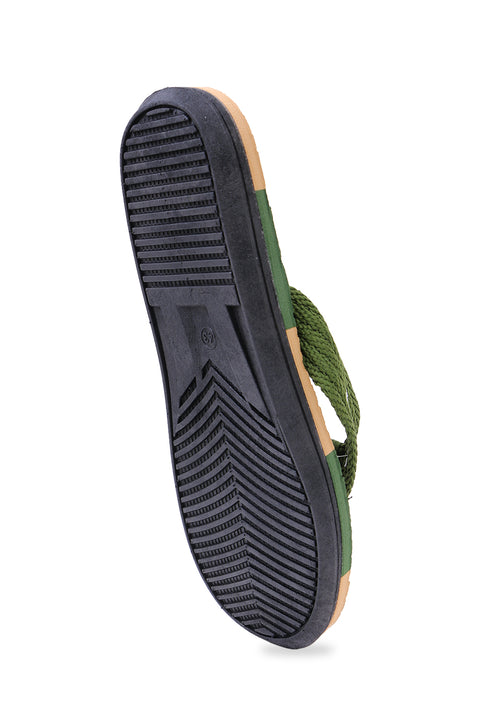Men's Fashion Slipper - Green & Brown