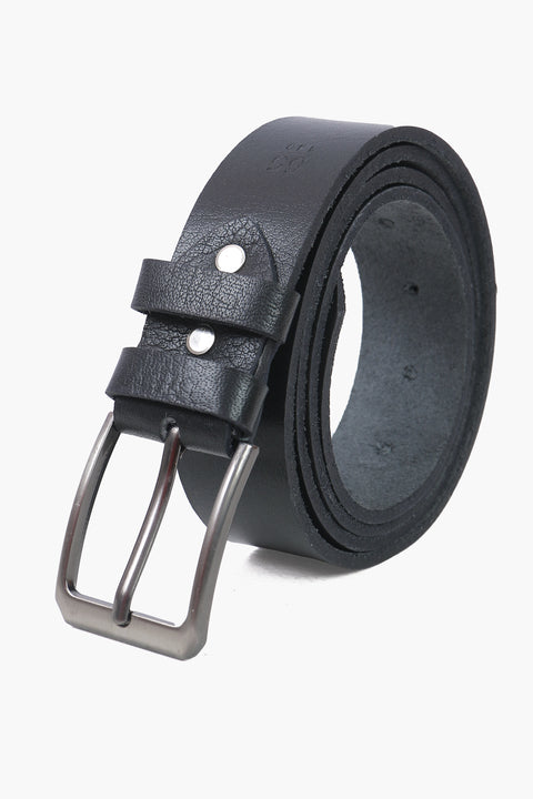 Men Leather Belt - Black