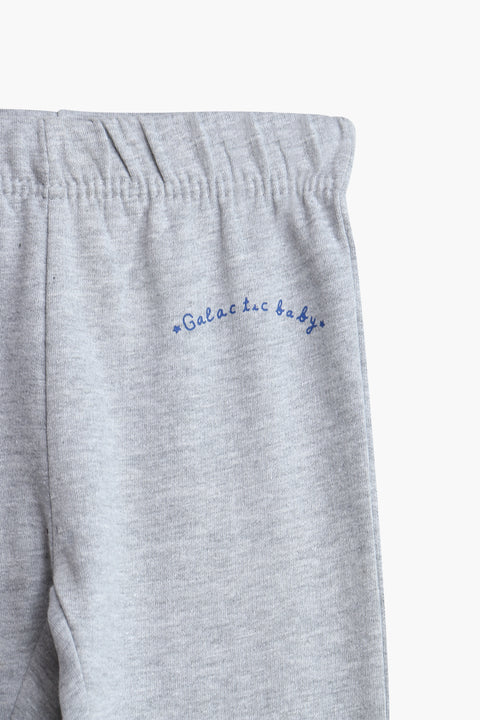 Boys Branded Fleece Trouser - Heather Grey