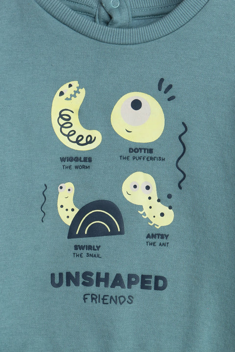 Boys Branded Graphic Sweatshirt - Sea Green