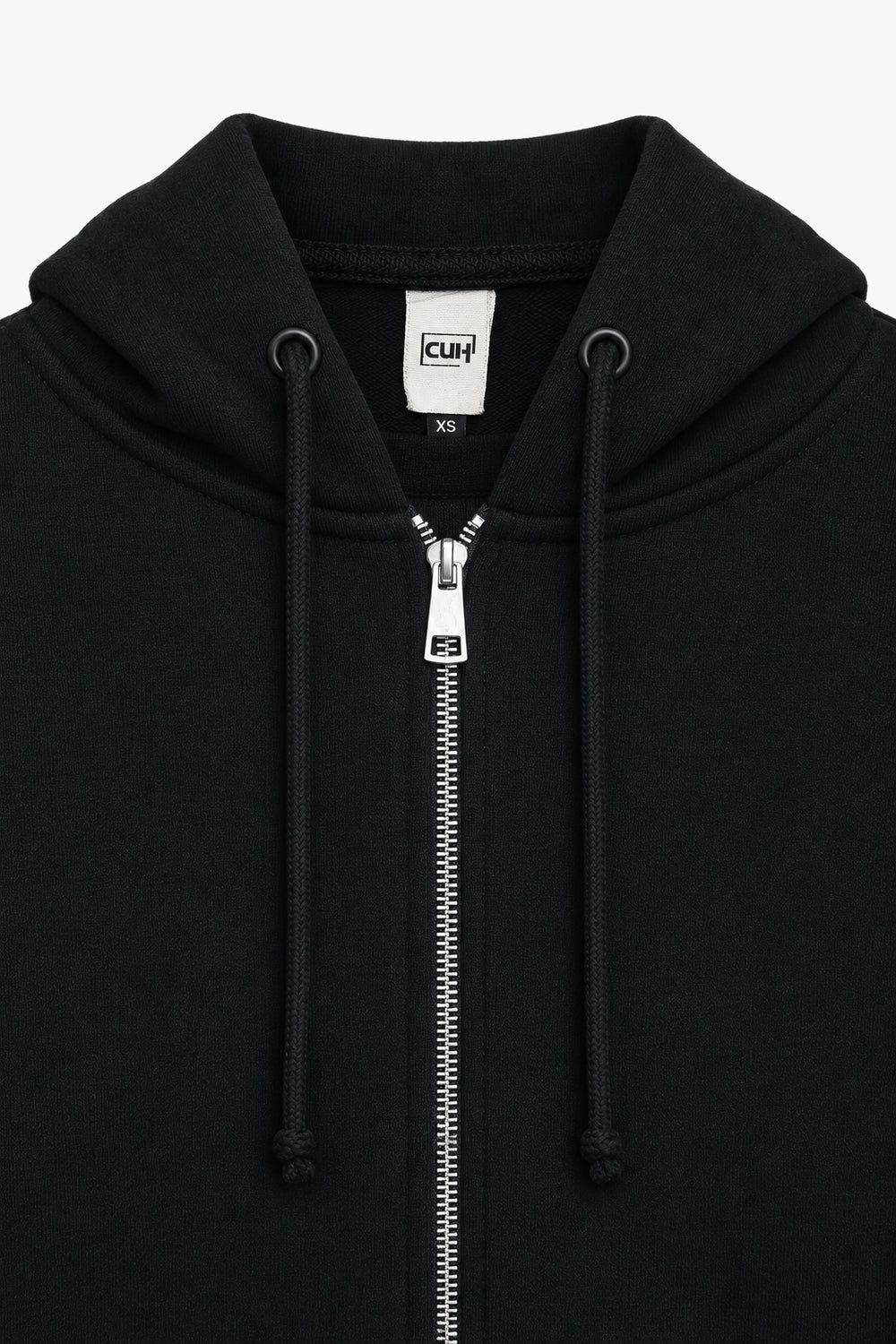 Women Branded Fleece Zipper Hoodie - Black