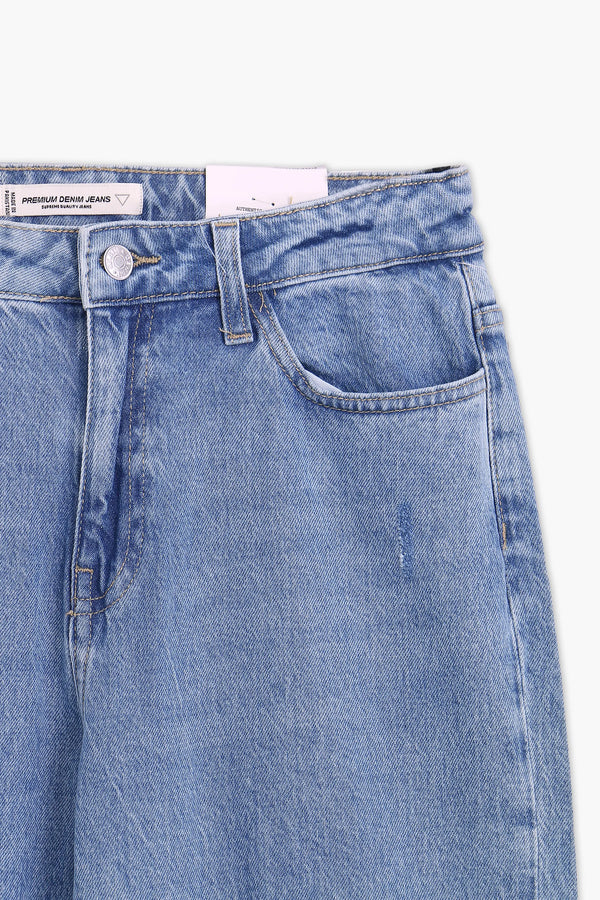 Women's Premium Denim Pant - Blue