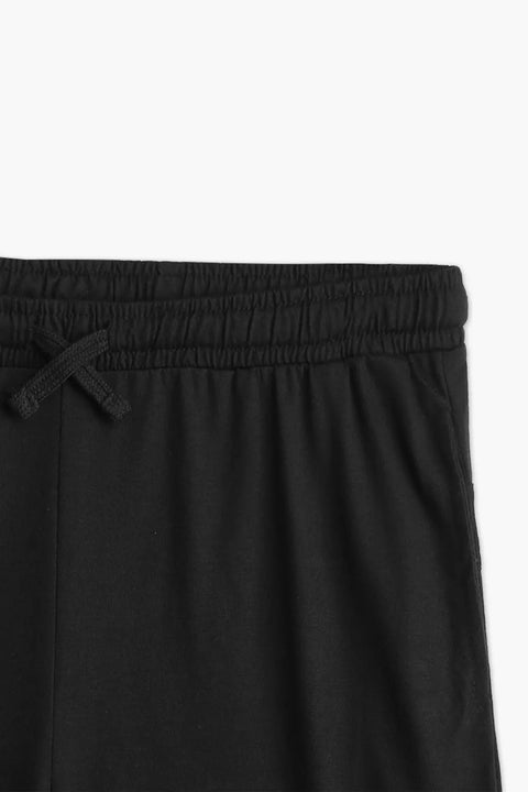 Men Branded Short - Black