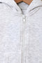 Boys Branded Fleece Zipper Hoodie - Heather Grey