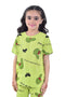 Girls Graphic Loungewear Suit GLSUIT17 - Lime Green