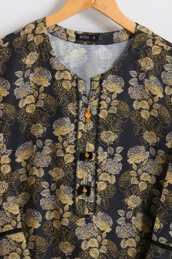 PRINTED SLUB SHIRT