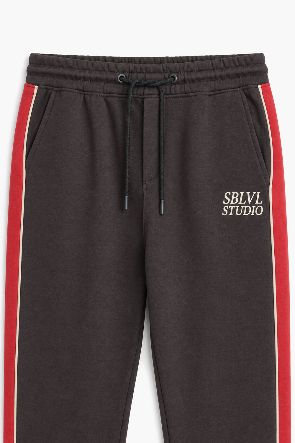 Men Branded Fleece Trouser - Charcoal
