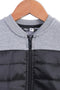 Boys Branded Fleece Front Bomber Zipper- Heather Grey