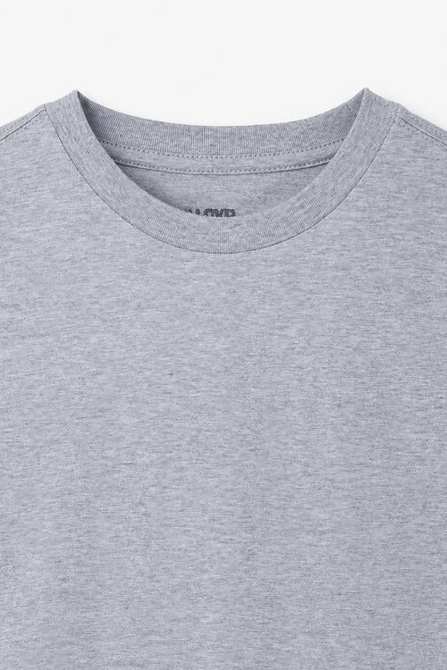 Men Branded Basic T-Shirt - Heather Grey