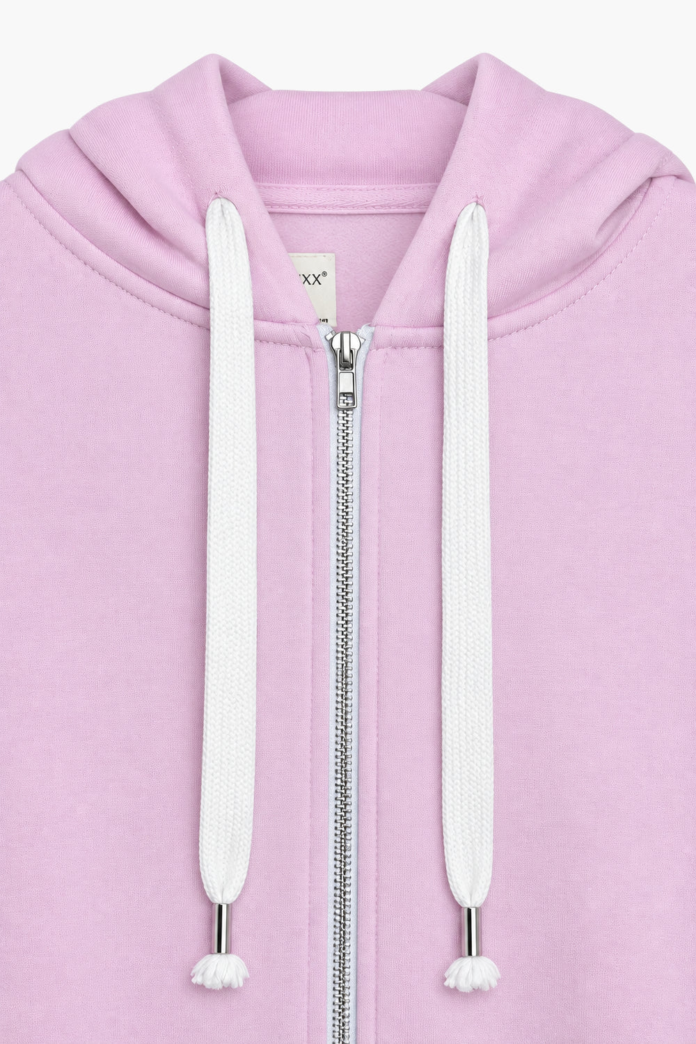 Women Branded Fleece Cropped Zipper Hoodie - Pink