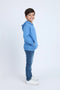 Boys Branded Pullover Hoodie - Blue