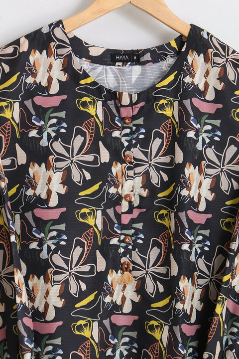 PRINTED SLUB SHIRT