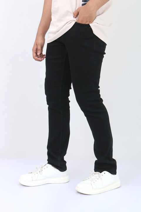 Man Old Navy Straight Fit Denim Jeans - Black