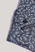 Men printed Formal Shirt High Quality MFS23-18 Black