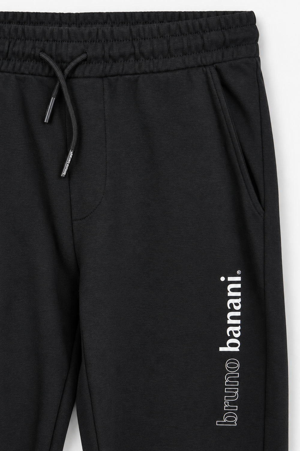 Men Branded Fleece Trouser - Black