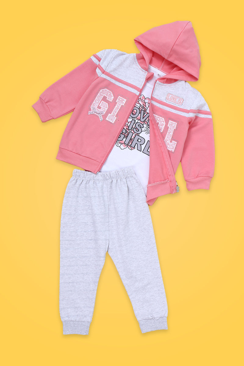 Girls Graphic 3Piece Suit 12448 Pink Expostorepk