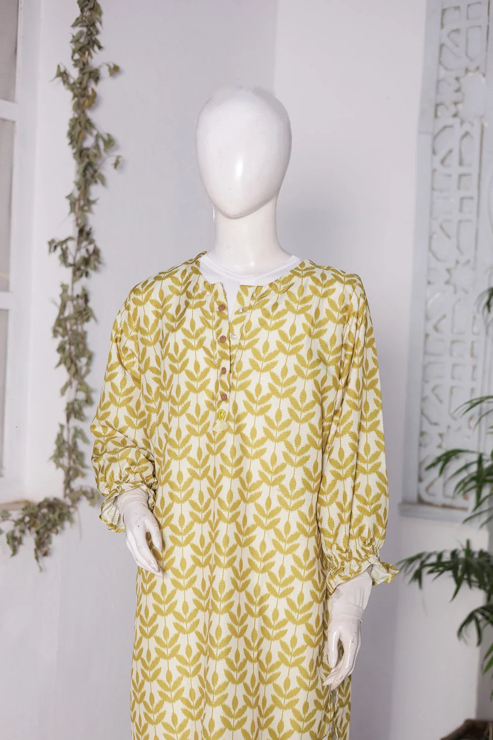 PRINTED SLUB SHIRT