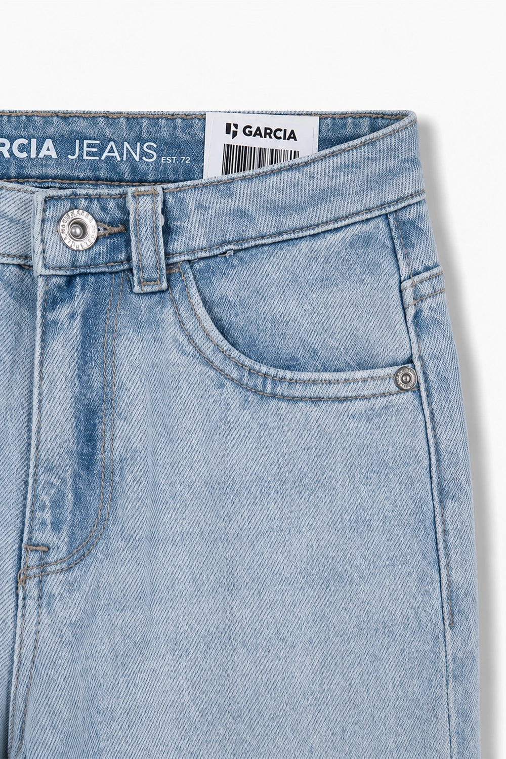 Boy Branded loose fit Denim Pant -ICE BLUE