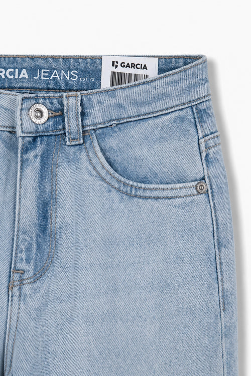 Boy Branded loose fit Denim Pant -ICE BLUE