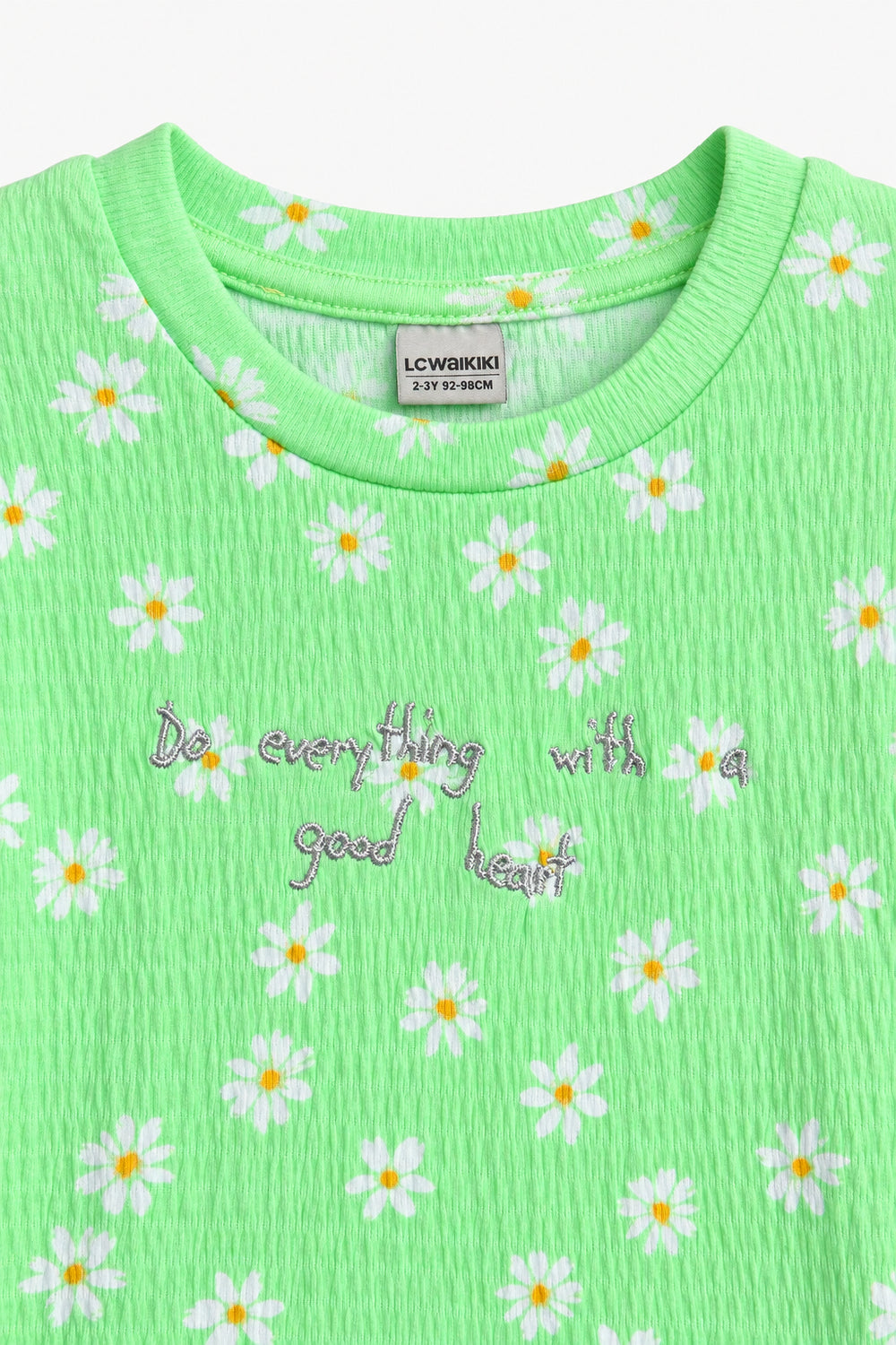 Girls Branded Graphic T-Shirt - L/Green