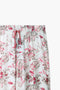 Women Branded Floral Trouser - White