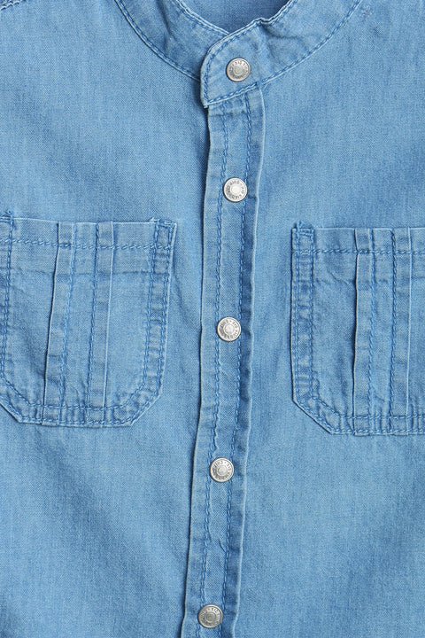 Girls Branded Shirt - L/Blue