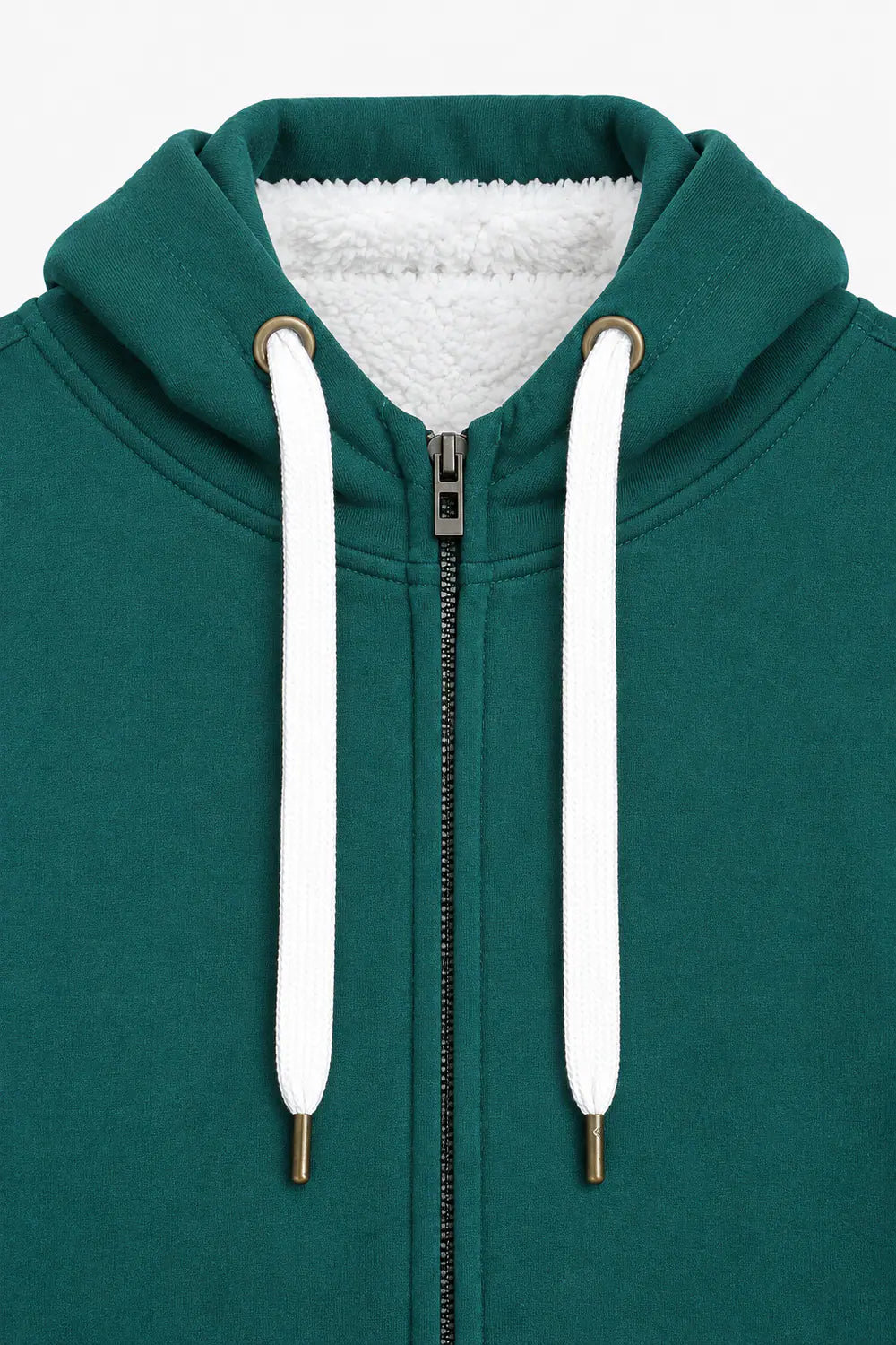 Men Branded Hoodie Zipper - D/Green