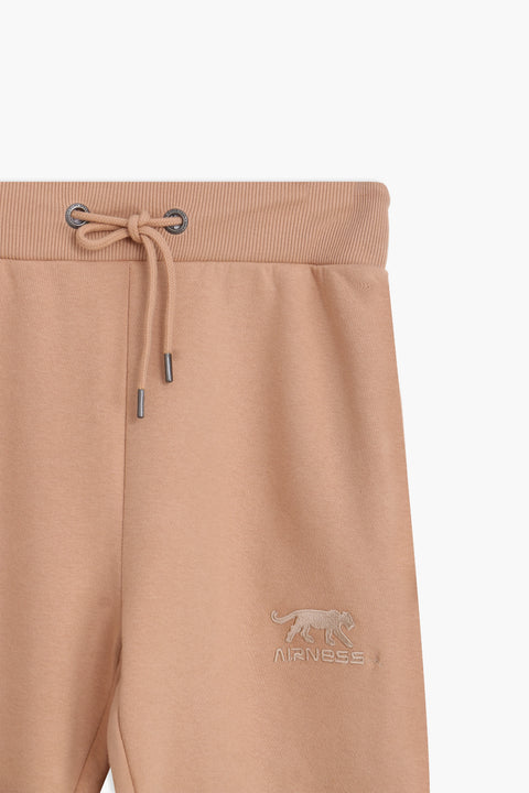 Men Branded Fleece Trouser - Peach