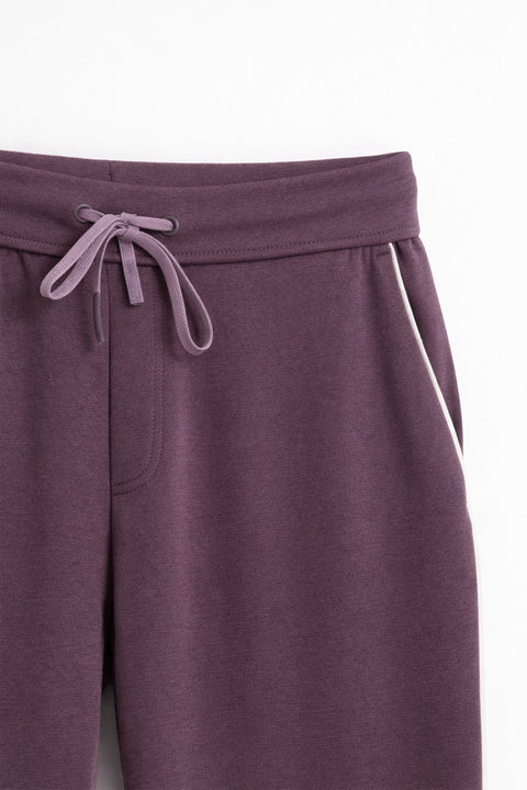 Men Branded Fleece Trouser - Burgundy