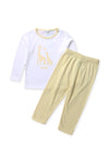 Boys Branded Graphic 2-Piece Suit - White And Yellow