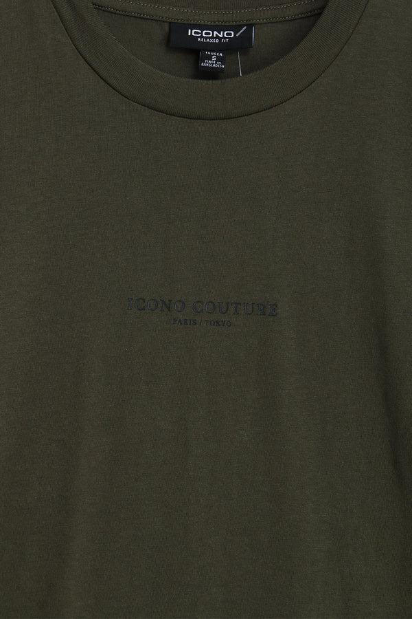 Men Branded Graphic T-Shirt - Green