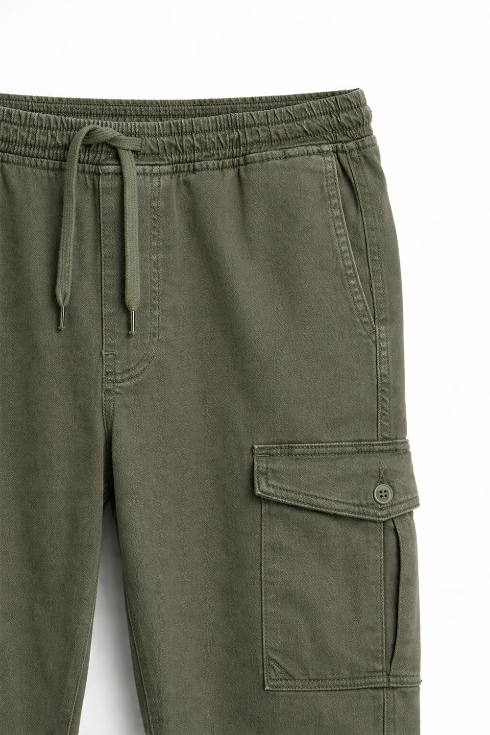 Men Branded Cargo Trouser - Green