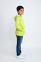 Boys Branded Pullover Hoodie - Neon Green